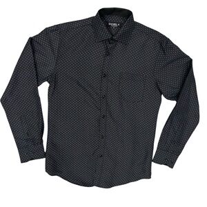 Daniel K Black Casual Button Down Shirt Men's Small Tailored fit